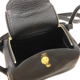エルメス HERMES リンディミニ B刻 ブラック ゴールド金具 トリヨン レディース ショルダーバッグ