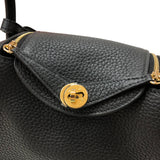 エルメス HERMES リンディミニ B刻 ブラック ゴールド金具 トリヨン レディース ショルダーバッグ