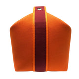 エルメス HERMES ブリッドアブラックGM オレンジ シルバー金具 トワル レディース ハンドバッグ