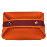 エルメス HERMES ブリッドアブラックGM オレンジ シルバー金具 トワル レディース ハンドバッグ