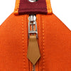 エルメス HERMES ブリッドアブラックGM オレンジ シルバー金具 トワル レディース ハンドバッグ