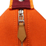 エルメス HERMES ブリッドアブラックGM オレンジ シルバー金具 トワル レディース ハンドバッグ