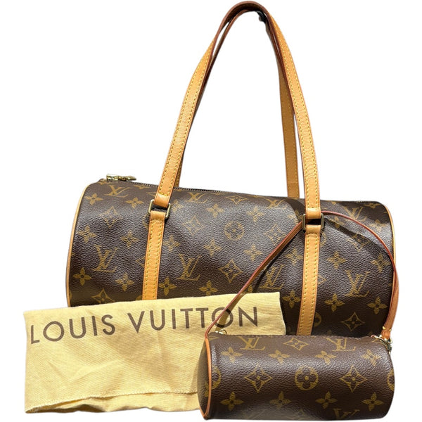 ルイヴィトン　パピヨン30 モノグラム　ハンドバック　34 ルイ・ヴィトン LOUIS VUITTON パピヨン30 M51385 ブラウン モノグラム