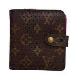 ルイ・ヴィトン LOUIS VUITTON コンパクト・ジップ M95188 ブラウン モノグラム・ぺルフォ レディース 二つ折り財布