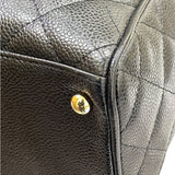 シャネル CHANEL マトラッセ ボストンバッグ A20997 8番台 ブラック ゴールド金具 キャビア レディース ハンドバッグ
