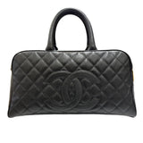 シャネル CHANEL マトラッセ ボストンバッグ A20997 8番台 ブラック ゴールド金具 キャビア レディース ハンドバッグ