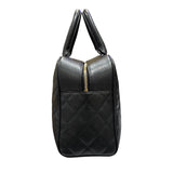 シャネル CHANEL マトラッセ ボストンバッグ A20997 8番台 ブラック ゴールド金具 キャビア レディース ハンドバッグ
