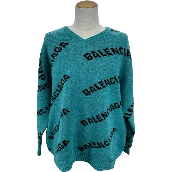 バレンシアガ BALENCIAGA オールオーバー ロゴ ニットセーター 529207