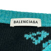 バレンシアガ BALENCIAGA オールオーバー ロゴ ニットセーター 529207 ミントグリーン ウール メンズ セーター