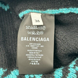 バレンシアガ BALENCIAGA オールオーバー ロゴ ニットセーター 529207 ミントグリーン ウール メンズ セーター