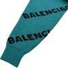 バレンシアガ BALENCIAGA オールオーバー ロゴ ニットセーター 529207 ミントグリーン ウール メンズ セーター