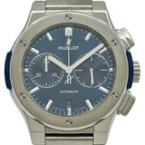 ウブロ HUBLOT クラシック フュージョン チタニウム クロノグラフ ブルー ブレスレット 520.NX.7170.NX ブルー チタン 自動巻き メンズ 腕時計