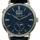 ランゲ＆ゾーネ A.LANGE&SOHNE サクソニア ムーンフェイズ 384.029（LSLS3843AV) ブラック ホワイトゴールド 自動巻き メンズ 腕時計
