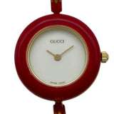 グッチ GUCCI チェンジベゼル 11/12.2 ホワイト メッキ クオーツ レディース 腕時計