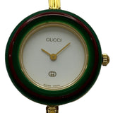 グッチ GUCCI チェンジベゼル 46338 ホワイト ゴールドプレーテッド クオーツ レディース 腕時計