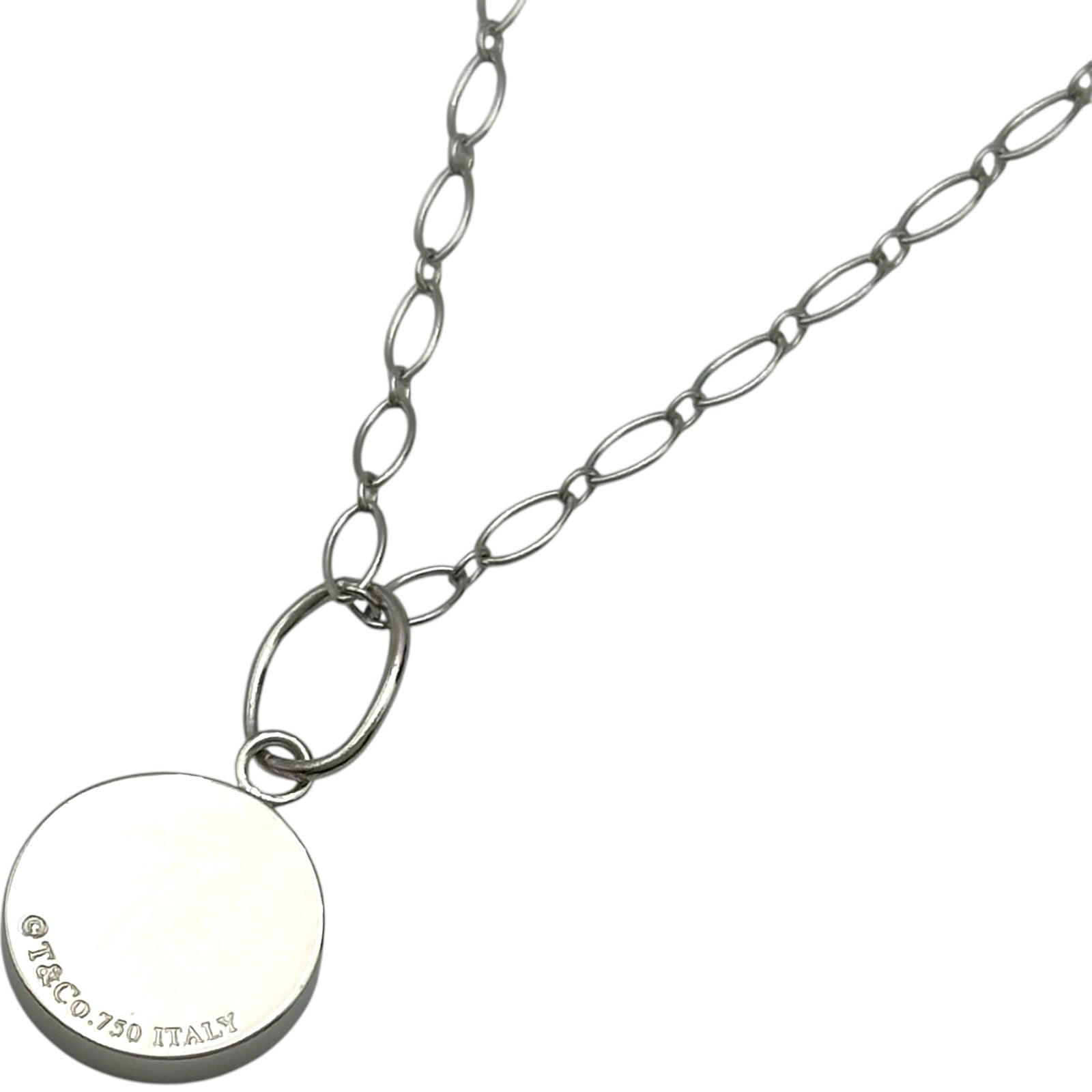 Tiffanyホワイトゴールドダイヤネックレス ティファニー TIFFANY＆CO 1837サークルダイヤネックレス ホワイト
