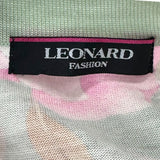 レオナール LEONARD 総柄カーディガン グリーン ウール レディース カーディガン