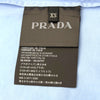 プラダ PRADA ロゴパッチドレスシャツ SC541 ブルー コットン メンズ 長袖シャツ
