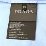 プラダ PRADA ロゴパッチドレスシャツ SC541 ブルー コットン メンズ 長袖シャツ