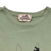 エルメス HERMES プリントTシャツ グリーン コットン メンズ 半袖Ｔシャツ