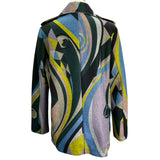エミリオ・プッチ EMILIO PUCCI 総柄ピーコート ORRA06 マルチカラー ポリエステル レディース ピーコート