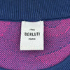 ベルルッティ Berluti 総柄ニットシャツ ブルー コットン メンズ セーター