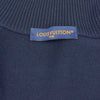 ルイ・ヴィトン LOUIS VUITTON LVロゴ レザー切替ニットブルゾン ネイビー ウール メンズ ブルゾン