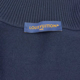 ルイ・ヴィトン LOUIS VUITTON LVロゴ レザー切替ニットブルゾン ネイビー ウール メンズ ブルゾン