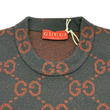 グッチ GUCCI GG総柄グラデーションニットセーター 788533 ボルドー ウール メンズ セーター