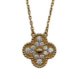 ヴァンクリーフ＆アーペル Van Cleef & Arpels ヴィンテージアルハンブラダイヤネックレス ゴールド Au750 ジュエリー