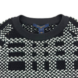 ルイ・ヴィトン LOUIS VUITTON 総柄長袖ニットセーター FMKL18 ブラック ウール メンズ セーター
