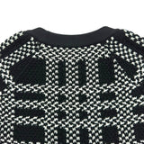 ルイ・ヴィトン LOUIS VUITTON 総柄長袖ニットセーター FMKL18 ブラック ウール メンズ セーター