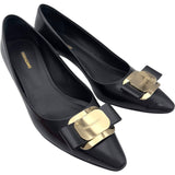 サルヴァトーレ・フェラガモ Salvatore Ferragamo ZELMA40 ヴァラリボンパンプス 0768707 ブラック レザー レディース パンプス