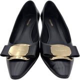 サルヴァトーレ・フェラガモ Salvatore Ferragamo ZELMA40 ヴァラリボンパンプス 0768707 ブラック レザー レディース パンプス