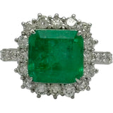 エメラルドリング プラチナ Pt900 エメラルド ジュエリー