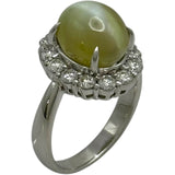 クリソベリルキャッツアイリング プラチナ Pt900 クリソベリル ジュエリー