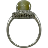 クリソベリルキャッツアイリング プラチナ Pt900 クリソベリル ジュエリー