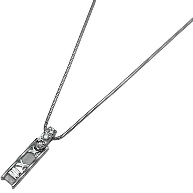 ティファニー TIFFANY＆CO アトラスバー ダイヤネックレス ホワイト