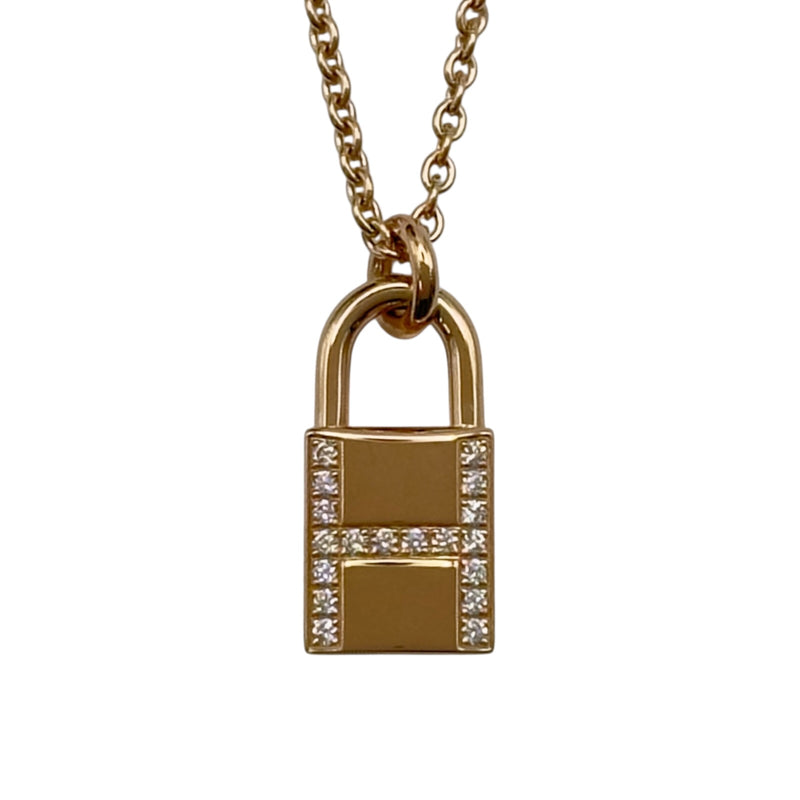 HERMES エルメス　ゴールドカラー チェーンネックレス　0630② エルメス HERMES ケリーカデナネックレス ピンクゴールド Au750