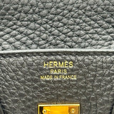 エルメス HERMES バーキン25 K刻印 ブラック ゴールド金具 トゴ レディース ハンドバッグ