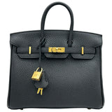 エルメス HERMES バーキン25 K刻印 ブラック ゴールド金具 トゴ レディース ハンドバッグ