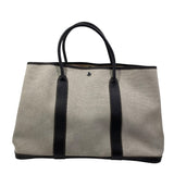 エルメス HERMES ガーデンパーティGM □I刻印 ベージュ/ブラウン トワル・ブッフル メンズ ハンドバッグ