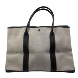 エルメス HERMES ガーデンパーティGM □I刻印 ベージュ/ブラウン トワル・ブッフル メンズ ハンドバッグ