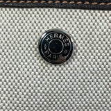 エルメス HERMES ガーデンパーティGM □I刻印 ベージュ/ブラウン トワル・ブッフル メンズ ハンドバッグ