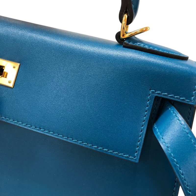 エルメス HERMES ケリー28 C刻 ブルーイズミール ゴールド金具