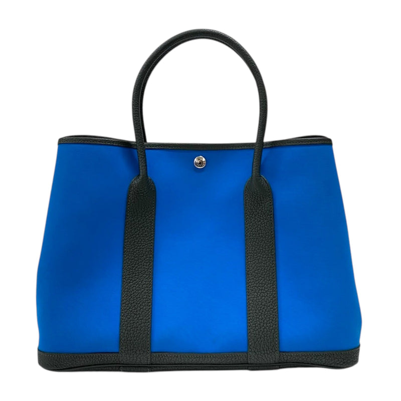 エルメス HERMES ガーデンパーティPM A刻 ブルー×ヴェールフォンセ
