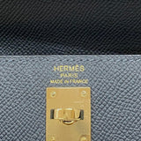 エルメス HERMES ケリー25 トリコロール 外縫い W刻 グリミスティ×ブラック×アルザン ゴールド金具 エプソン レディース ハンドバッグ ショルダーバッグ