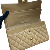 シャネル CHANEL マトラッセ25 A01112 11番台 キャメル ゴールド金具 キャビアスキン レディース ショルダーバッグ