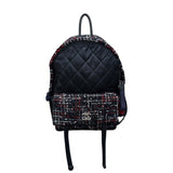 シャネル CHANEL マトラッセ　バッグパック ブラック ツイード レディース リュック・デイパック