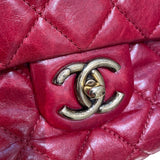 シャネル CHANEL マトラッセ フラップバッグ A67800 レッド エイジドカーフ レディース ハンドバッグ